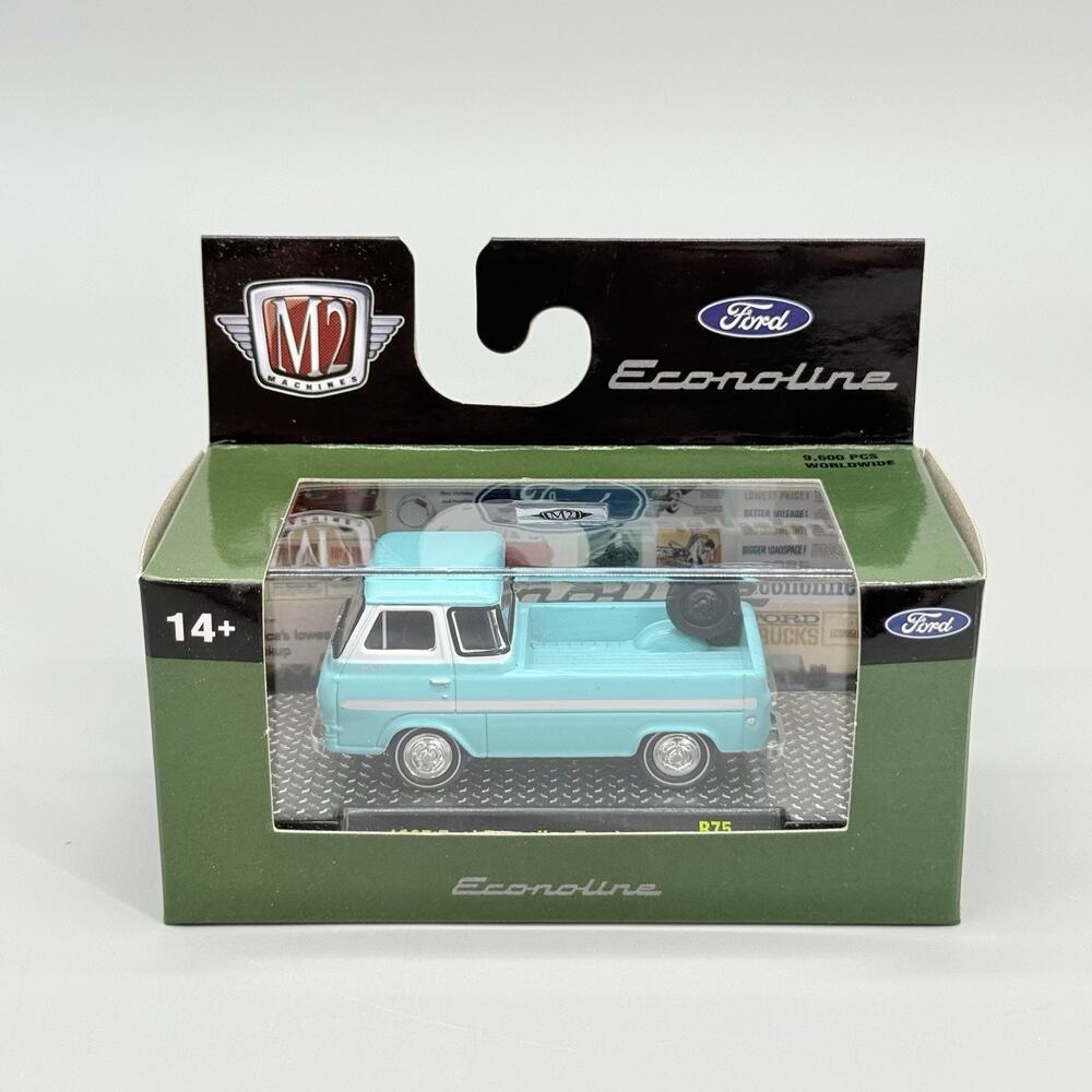 M2 Machines 1965 Ford Econoline Pickup Truck 1:64 Blue Diecast R75